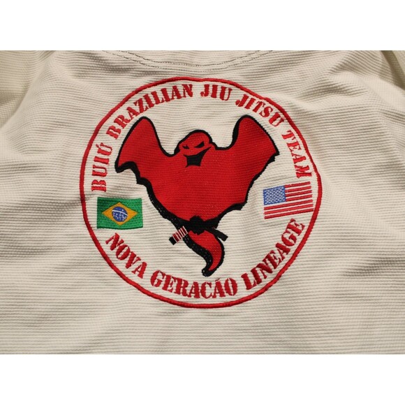 Brazilian Jiu Jitsu BJJ Mens Size A2 White BJJ Martial Arts Ghost Squad EUC - Picture 8 of 12
